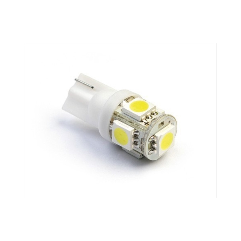 LAMPARA LED 24V T10 (CASQ. W2.1X9.5D) 5p. BLANCO