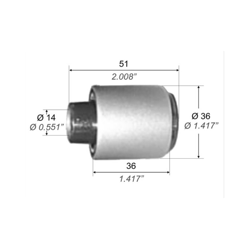 BUJE PARA RENAULT 18 PARRILLA DELANTERA INFERIOR (LISO)