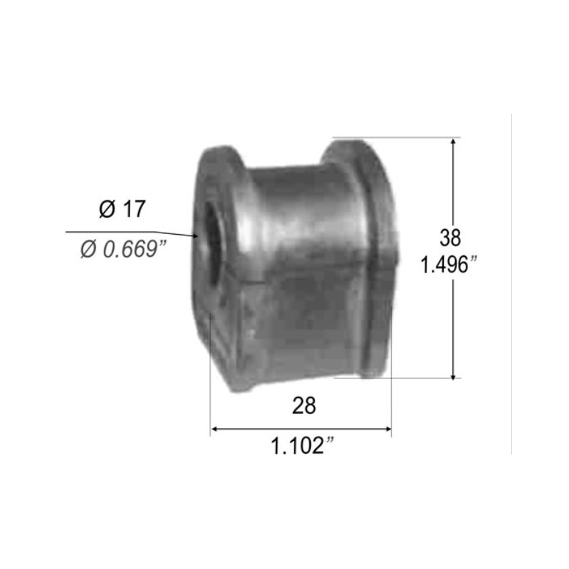 BUJE PARA FIAT DUNA/UNO/REGATTA 88/.. BARRA ESTABILIZADORA 17MM