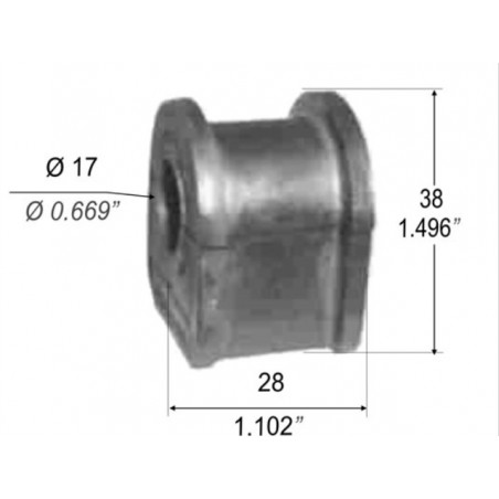 BUJE PARA FIAT DUNA/UNO/REGATTA 88/.. BARRA ESTABILIZADORA 17MM