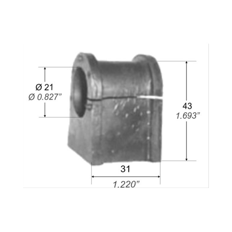 BUJE PARA FIAT DUNA/UNO/REGATTA 88/.. BARRA ESTABILIZADORA 22MM