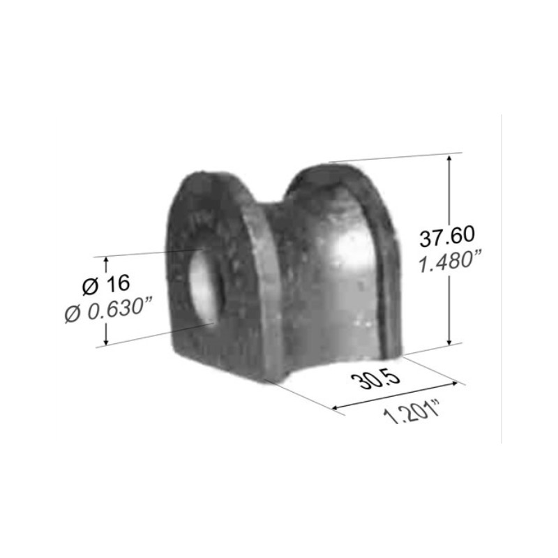 BUJE PARA FORD ESCORT/ORION/FIESTA/KA BARRA ESTABILIZADORA 16MM