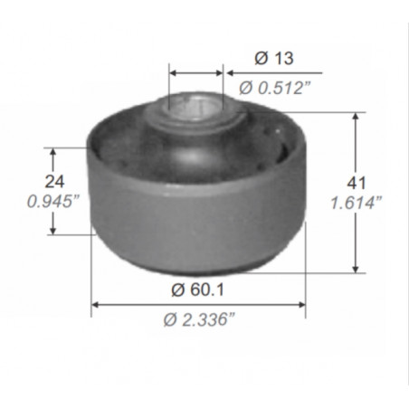 BUJE PARA VW POLO/GOLF 94/01 PARRILLA DELANTERA PARATRAS. (13MM)