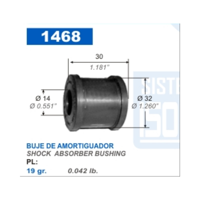 BUJE PARA CHEVROLET 400/C10/D20 AMORTIGUADIR S/CAÑO