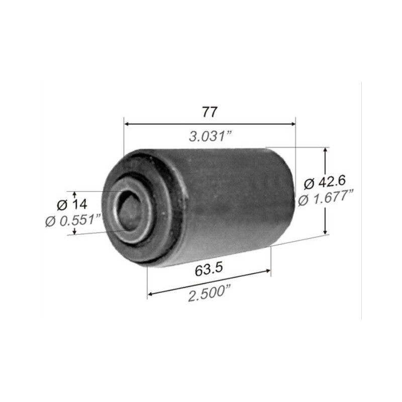 BUJE PARA FORD RANGER 04/12 ELASTICO TRASERO PARADEL.