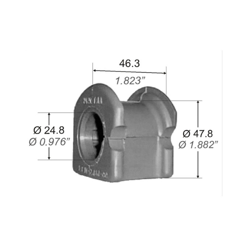 BUJE PARA FORD RANGER 06/12 BARRA ESTABILIZADORA 24,8MM