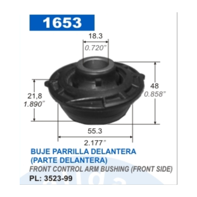 BUJE PARA CITROEN C3 03/12 PARRILLA DELANTERA PARADEL.