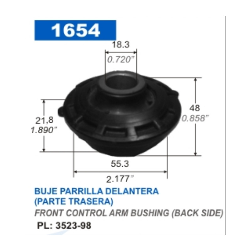 BUJE PARA CITROEN C3 03/12 PARRILLA DELANTERA PARATRAS.