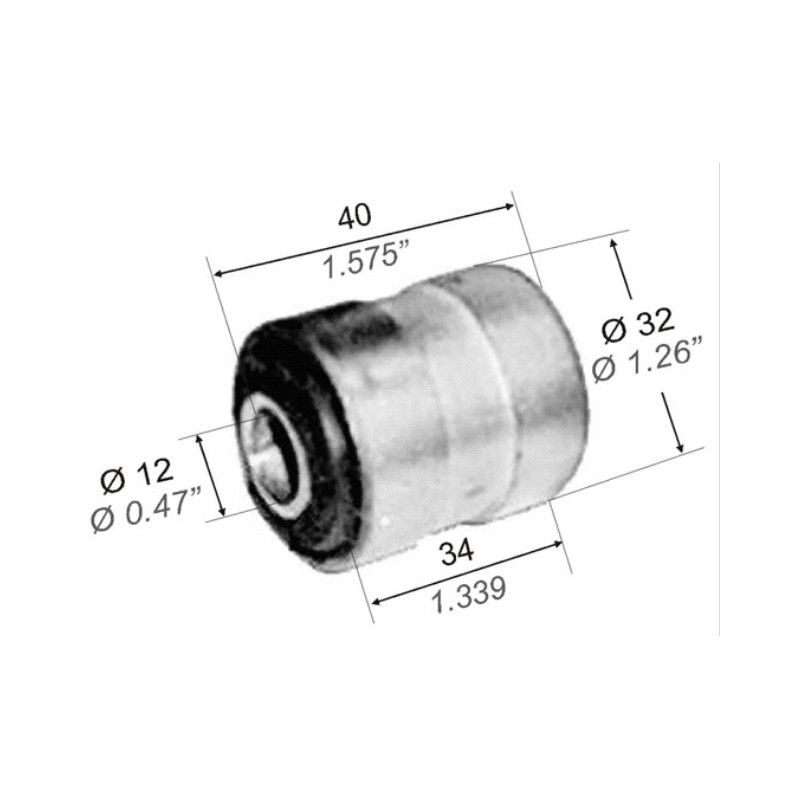 BUJE PARA FIAT 600 60/82 MONTAJE PUNTA EJE