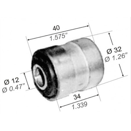 BUJE PARA FIAT 600 60/82 MONTAJE PUNTA EJE