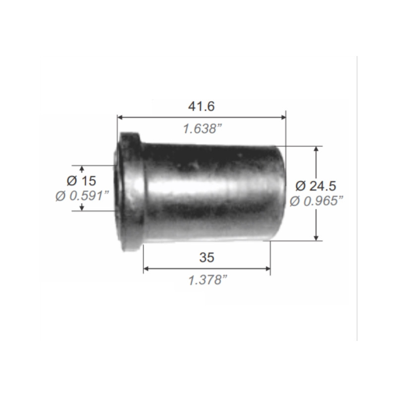 BUJE PARA TOYOTA HILUX 96/05 4x2/4x4 ELASTICO TRASERO (LARGO)