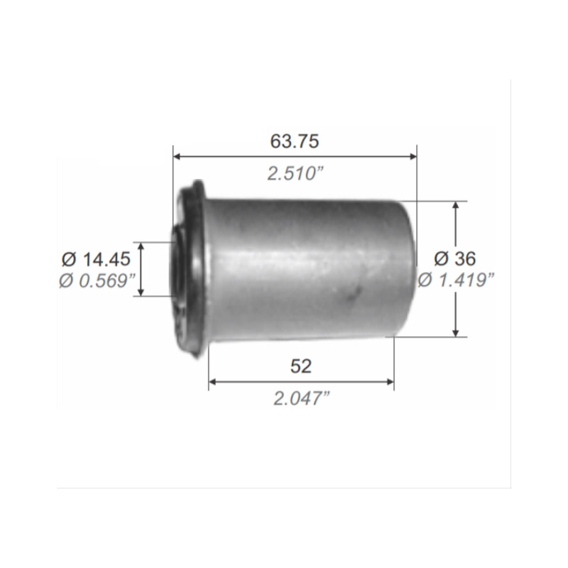 BUJE PARA ISUZU/LUV 92/06 4X2 PARRILLA INFERIOR (42MM)