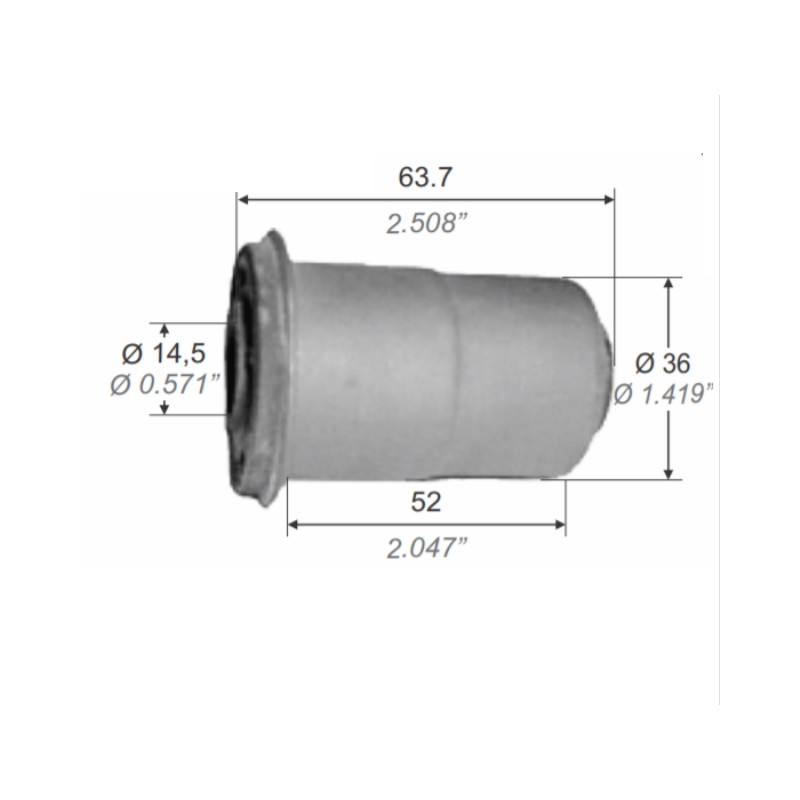 BUJE PARA ISUZU/LUV 92/06 4X2 PARRILLA INFERIOR (37MM)