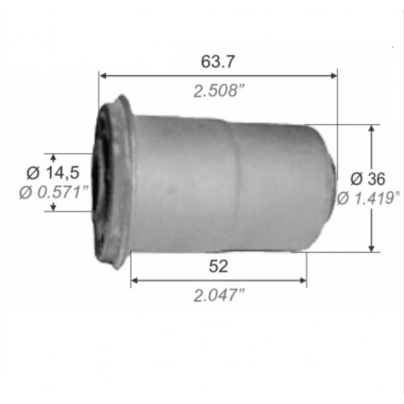 BUJE PARA ISUZU/LUV 92/06 4X2 PARRILLA INFERIOR (37MM)