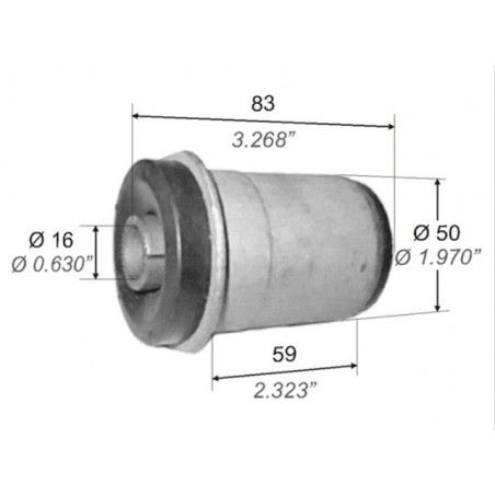 BUJE PARA FORD RANGER 02/12 PARRILLA INFERIOR PARADEL.