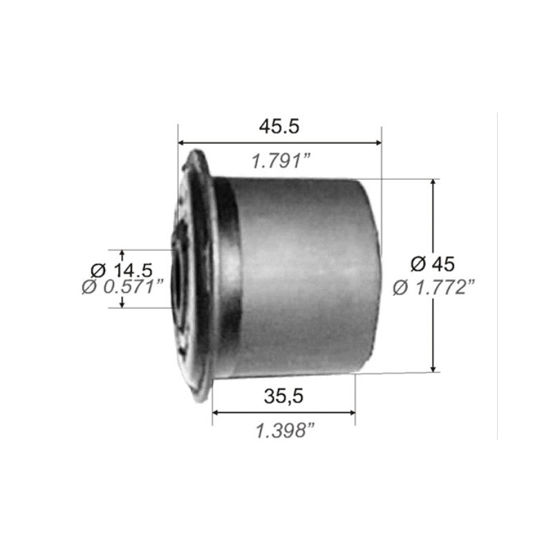 BUJE PARA FORD F100 82/92 PIVOT PARRILLA SUPERIOR 16MM