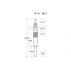 BUJIA INCANDESCENTE PARA VW GOLF/POLO/BORA 1.9TDi