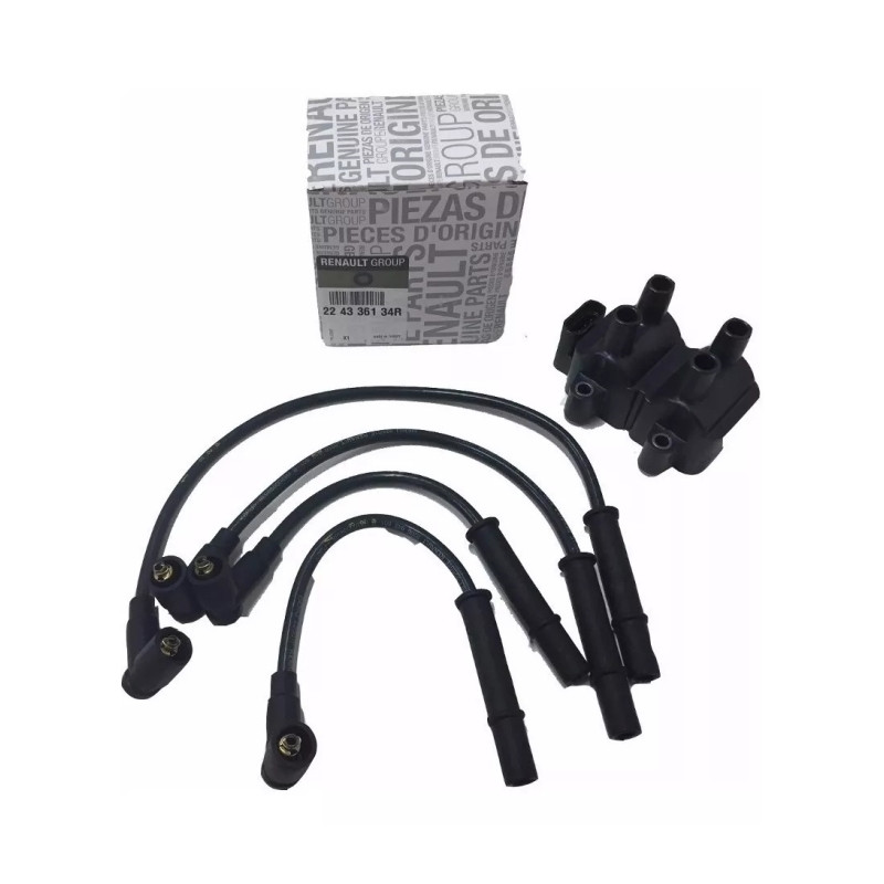 KIT DE CABLES+BOBINA RENAULT LOGAN/SANDERO 1.6 8V K7M