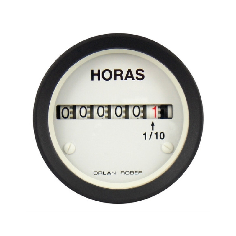 HORIMETRO ORLAN ROBER H1224B 12/24V F/BLANCO