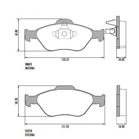 PASTILLAS DE FRENO PARA FORD ECOSPORT/FIESTA MAX 09/.. DEL.