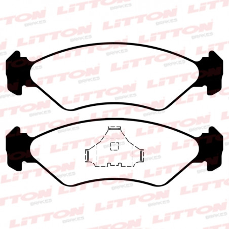 PASTILLAS DE FRENO PARA FORD FIESTA 96/.. DEL.36.5mm