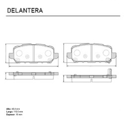 PASTILLAS DE FRENO PARA HONDA HR-V II 15/.. TRASERA