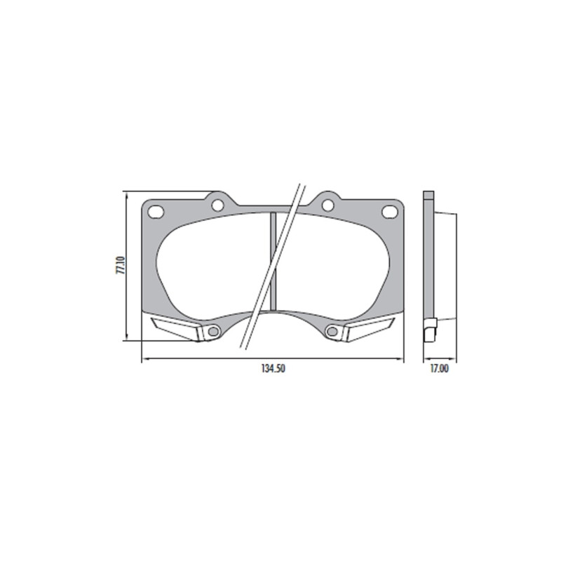 PASTILLAS DE FRENO PARA TOYOTA HILUX 05/09 T/SUMITOMO(134mm)DEL.