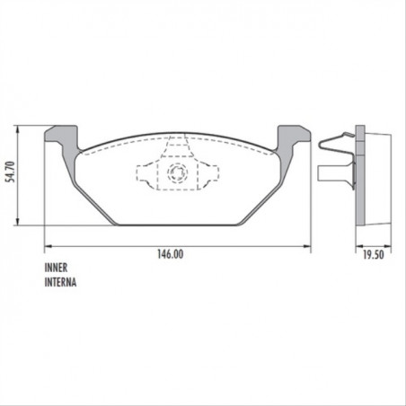 PASTILLAS DE FRENO PARA VW BORA/GOLF DEL. S/SENSOR