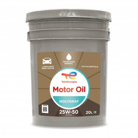 TOTAL MOTOR OIL MOLYGRAF 25w50 (aceite motor) BALDE 20 L