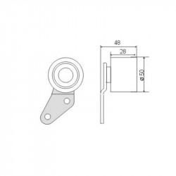 TENSOR POLY-V PARA RENAULT 19/CLIO/EXPRESS 1.9D POLEA FIJA