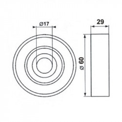 TENSOR POLY-V UNIVERSAL 17x60x29