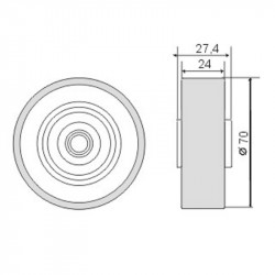 TENSOR POLY-V PARA PEUGEOT 205/C15 1.8D C/AA FIJO