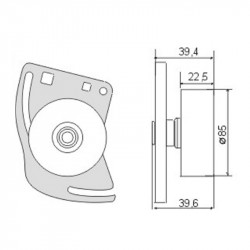 TENSOR POLY-V PARA PEUGEOT 205/C15 1.8D C/AA MOVIL