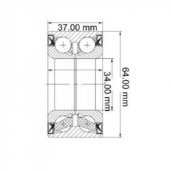 RODAMIENTO RUEDA PARA CHEVROLET AVEO 08/.. DELANTERA S/ABS