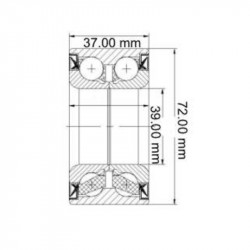 RODAMIENTO RUEDA PARA FORD FIESTA/ECOSPORT KINETIC DELANTERO C/ABS