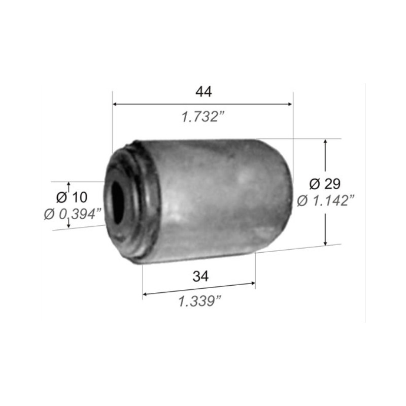 BUJE PARA FIAT 128/147/DUNA/UNO BRAZO DE ROTULA 10mm