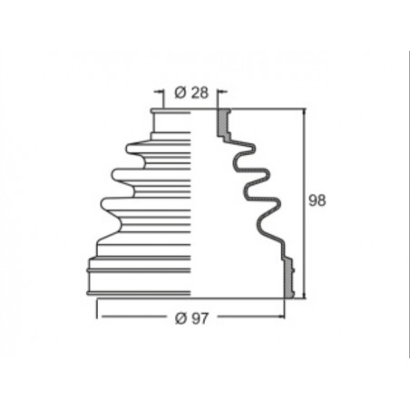 FUELLE DE TRANSMISION PARA TOYOTA HILUX 16/.. KIT L/CAJA