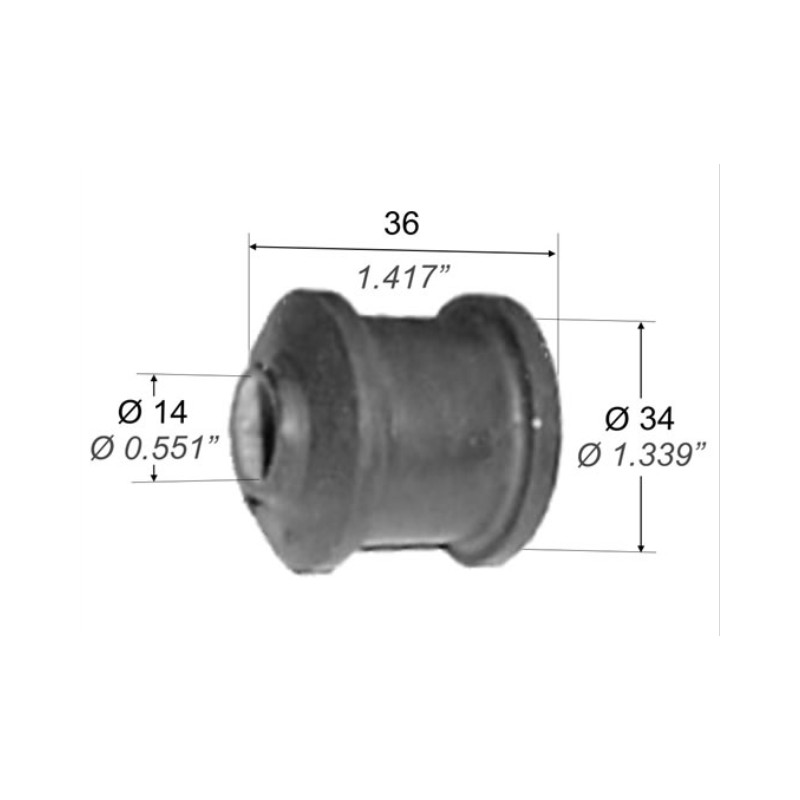 BUJE PARA PEUGEOT 504 PICK UP SUPERIOR AMORTIDUADOR TRASERO