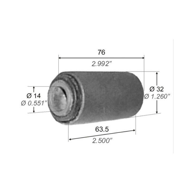 BUJE PARA FORD RANGER 04/12 ELASTICO TRASERO PARATRAS.