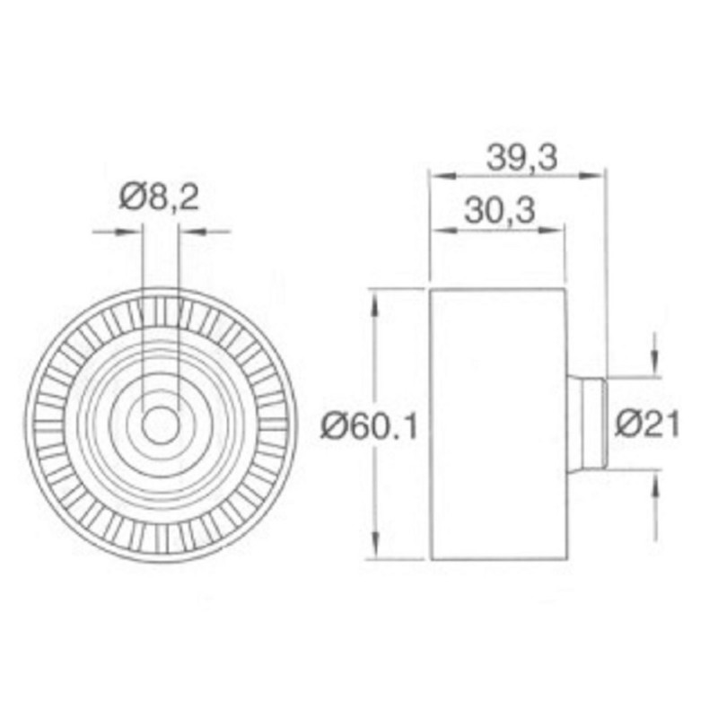 TENSOR DISTRIBUCION PARA PEUGEOT 206/207/307/308 1.6 16V D/1806405 FIJO