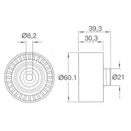 TENSOR DISTRIBUCION PARA PEUGEOT 206/207/307/308 1.6 16V D/1806405 FIJO