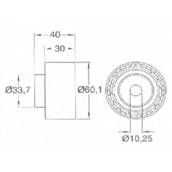 TENSOR DISTRIBUCION PARA PEUGEOT 206/PARTNER 1.9D DW8 P.FIJA