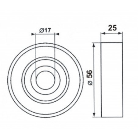 TENSOR POLY-V UNIVERSAL 17x56x25