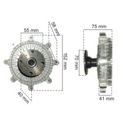 POLEA VISCOSA PARA MITSUBISHI L200/HYUNDAI H100/GALLOPER 2.5 TD