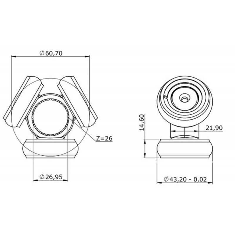 TRICETA PARA FIAT ARGO/CRONOS/RENEGADE 1.8 16V (D:43.20 ESTRIAS:26)