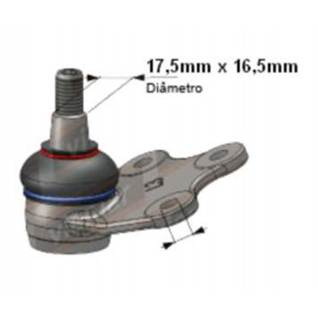 ROTULA PARA FORD FIESTA II/ECOSPORT 03/12