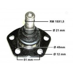 ROTULA PARA DUCATO/BOXER/JUMPER 95/04 (1.400kg) ROSCA 16mm