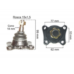 ROTULA PARA TOYOTA HILUX 92/01 4x4-01/05 4x4/4x2 INFERIOR