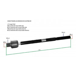 AXIAL/PRECAP PARA FORD ECOSPORT/KA/FIESTA KINETIC 12/.. (L:290mm)