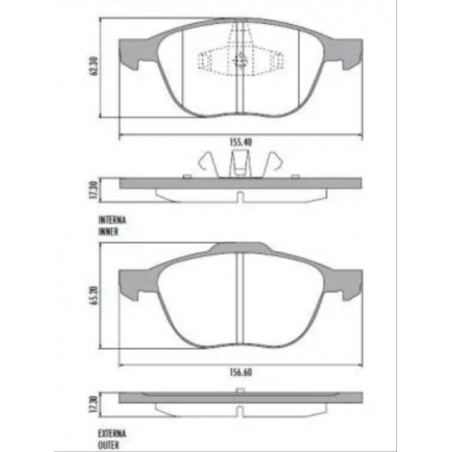 PASTILLAS DE FRENO PARA FORD ECOSPORT 2.0/FIESTA MAX DEL.